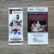 Malik Cunningham Autographed 9/8/2018 College Debut Ticket Stub Louisville JSA