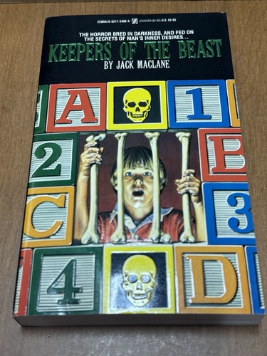 VTG Horror 1988 Zebra Keepers Of The Beast Jack Maclane 1st Print Inner Desires