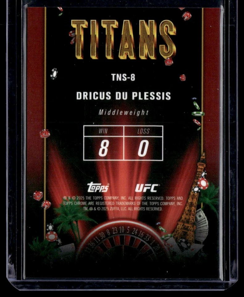2025 Topps CHROME TITANS - DRICUS DU PLESSIS TNS-8 SSP NM - Image 2 of 2