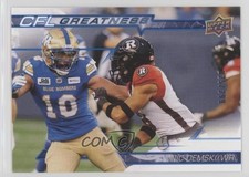 2023 Upper Deck CFL CFL Greatness Blue 25/299 Nic Demski #CG-ND 1o9l