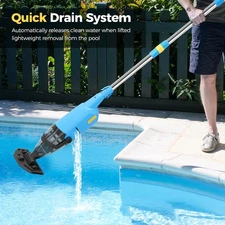 Pool Vacuum for Above & In-ground Pool with a Telescopic Pole Handheld Pool Vac