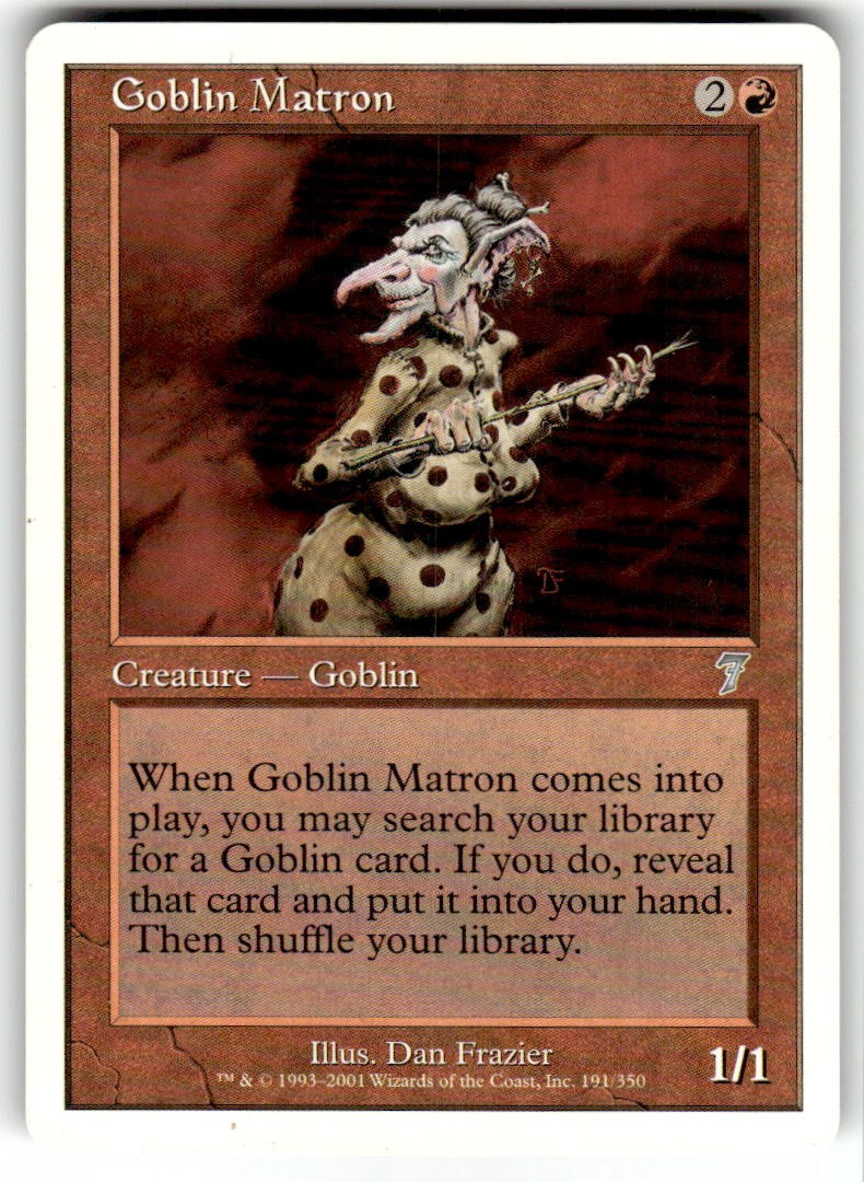 Goblin Matron 191 Uncommon 7th Edition Magic: The Gathering Near Mint