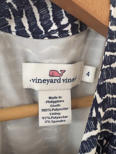 $198 Vineyard Vines Women Blue Fern Halter Maxi Dress 4 Coastal Preppy Resort - Picture 4 of 11