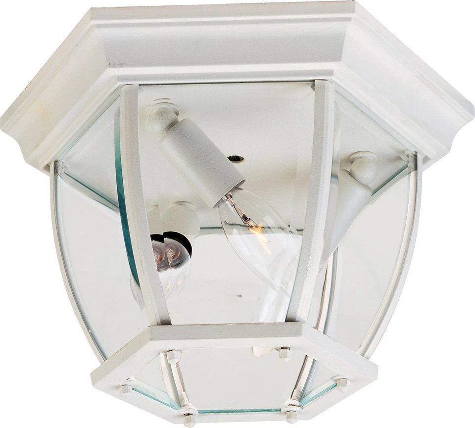 Maxim Lighting 1029WT Maxim 3-Light 6.5" Outdoor Ceiling Mount in White - Image 2 of 2