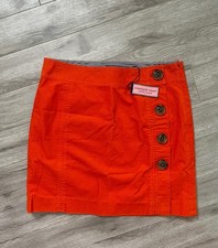 NWT Vineyard Vines Women's Sailor Skirt Corduroy Mini Orange Sz 2 Nautical