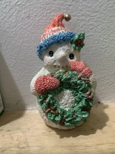 Resin Snowman Head Ornament Christmas Tree, Red/Green