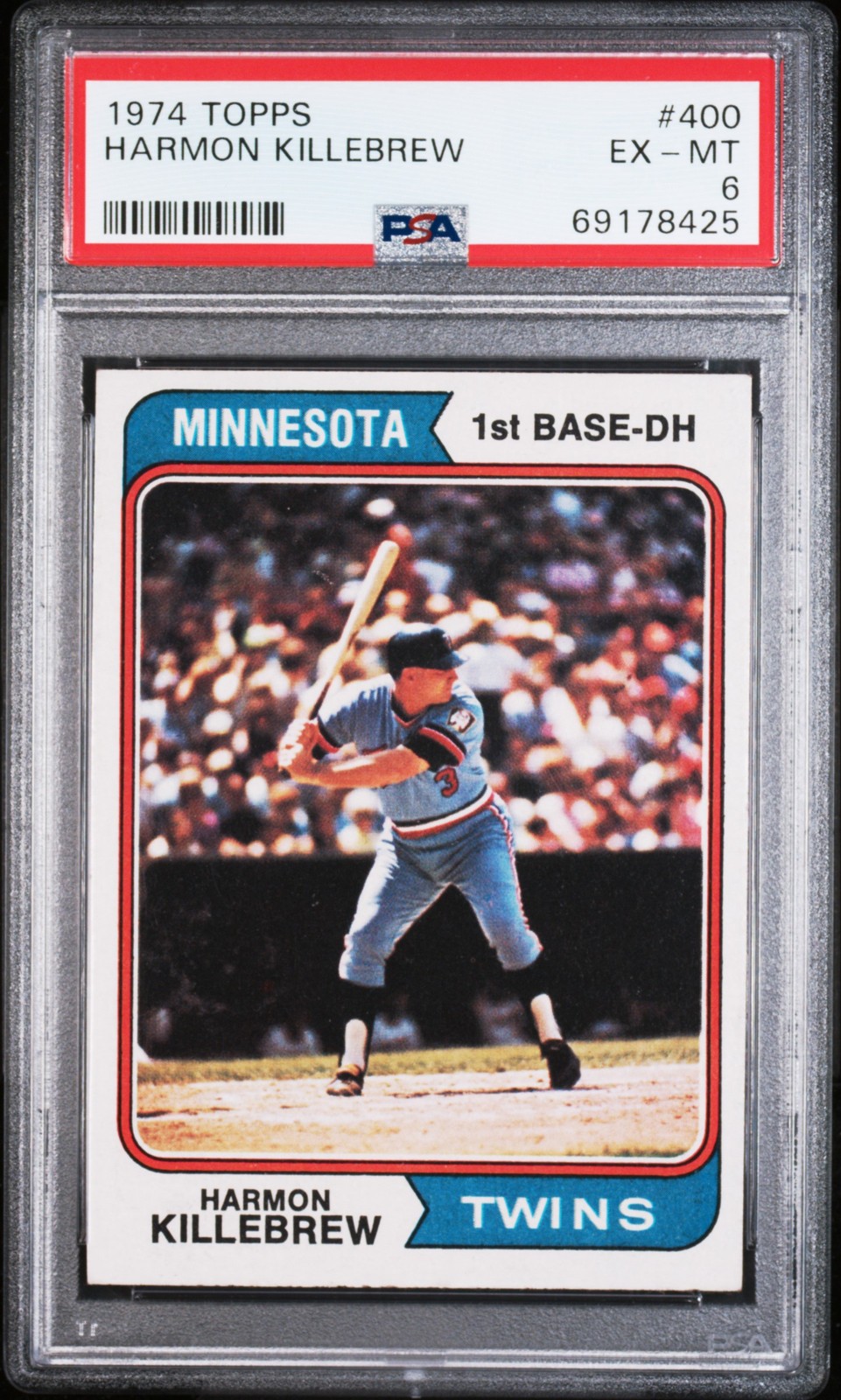 1974 Topps #400 Harmon Killebrew PSA 6
