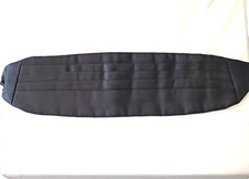 Robert Talbott 'Protocol' Formal Silk/Satin Black-Solid Cummerbund--Adjustable