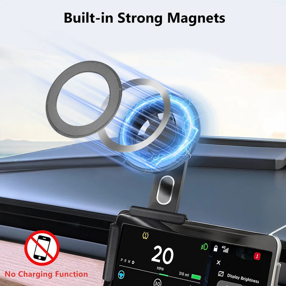Magnetic Car Display Screen Phone Mount Holder 360° Adjustable for Tesla 3 Y X S - Image 4 of 4