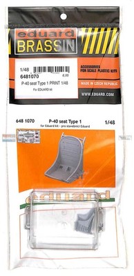 EDU6481070 1:48 Eduard Brassin - P-40 Warhawk Seat Type 1 (EDU kit)