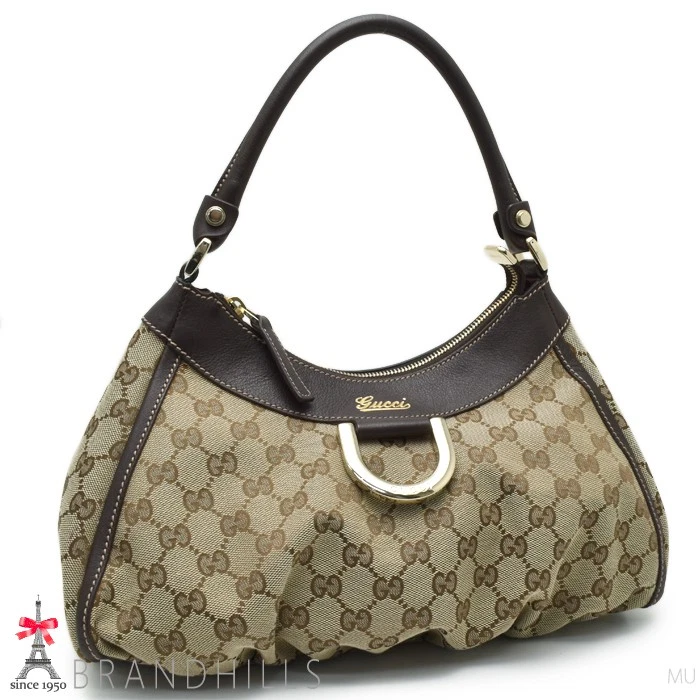 Gucci One Bandoulière Sac Abby GG Toile Beige Marron Sac à Main 190525 GUCCI Beauty