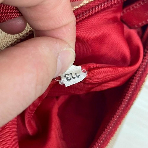 Borsa a tracolla PRADA Sport in tela una spalla borsetta rossa beige logo autentica - Foto 10 di 10