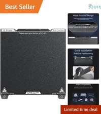 3D Printer Build Plate Kit Flexible Steel Bed 235x235mm Textured PEI Surface