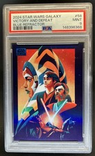 2024 Topps Chrome Star Wars Galaxy Victory and Defeat Blue Refractor #/150 PSA 9