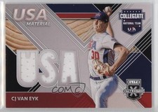 2020 Panini Elite Extra Edition USA Baseball Material Black CJ Van Eyk sy5