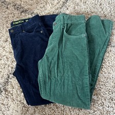 Boys Corduroy Pants Lot Crew cuts J Crew Gap Navy Green Size 10