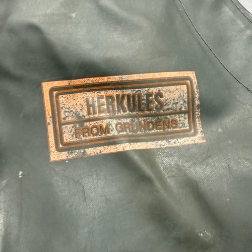 Grundens Hércules Pesca Babero Pantalones Para Hombre Grande Verde PVC Calce Relajado Pescador - Imagen 4 de 12