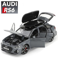 1:32 Audi RS6 Toy Car Model with Sound Light Doors Opened Alloy Diecast Model