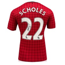 Paul Scholes Signed Original Manchester United 2012-13 Football Shirt (OG Print)