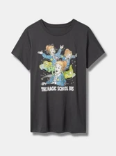 Torrid Magic School Bus T Shirt Crew Gray NWT New 2X