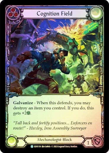 Cognition Field Foil (Blue) Rare Bright Lights Flesh and blood TCG