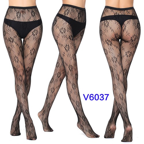 Women's Jacquard Fishnet Pantyhose Tights Pattern High Waist Stockings Fashion/ - Picture 10 of 24