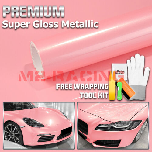 Premium Super Gloss Metallic Vinyl Car Wrap Sticker Decal Bubble Free Sheet Film - Picture 41 of 275