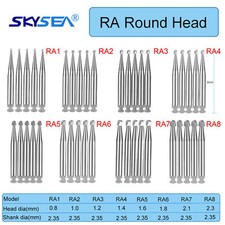Dental Round Latch Carbide Bur RA 1 2 3 4 5 6 7 8 Midwest For Low Speed