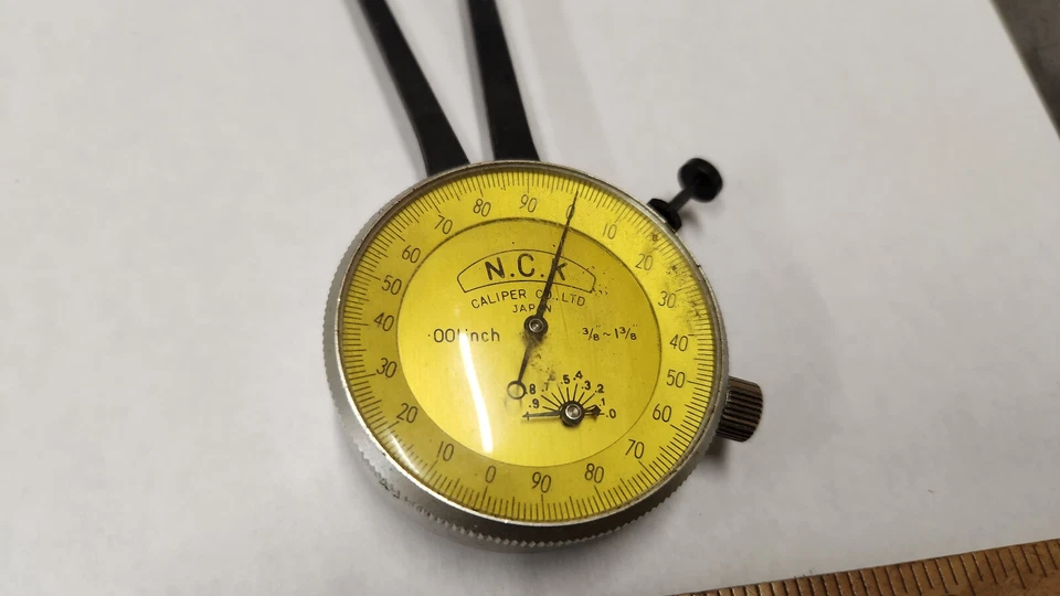 NCK N.C. K. 3/8 to 1-3/8" x  .001 Res. Inside Dial Caliper Precision Gage. JAPAN - Image 4 of 4