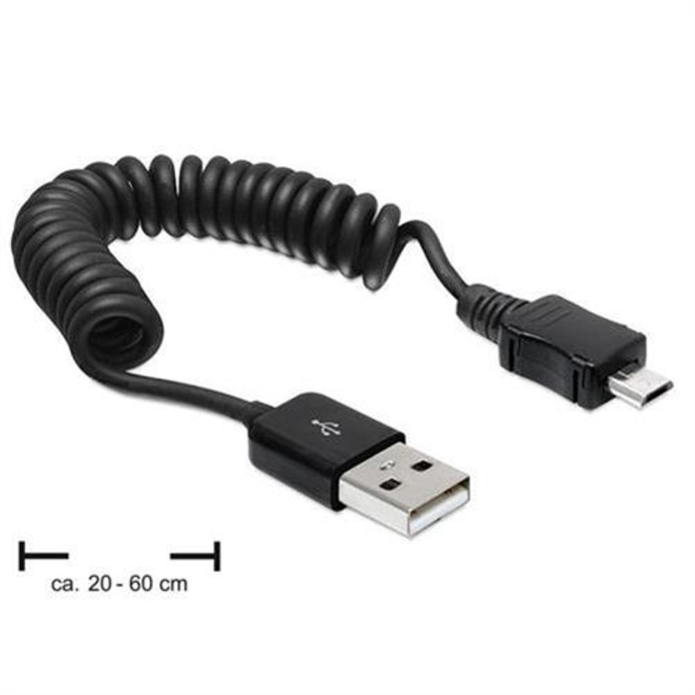 Устройство Delock USB 2.0-A Stecker > спиральное устройство USB micro-B Stecker-Daten- und Ladekabel Удобно