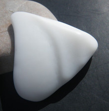 Sea Glass, Large Unique Shaped Milk Glass