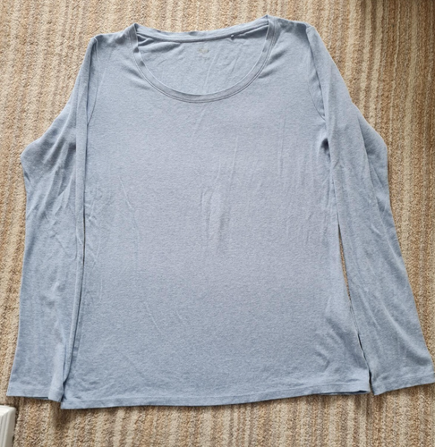 Damen hellblaues Langarmshirt von Uniqlo Gr. Medium