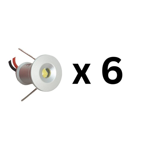 6 x LED 12V Mini Spot Lights Dimmable IP65 6000k Campervan Motorhome Downlights - Picture 7 of 10