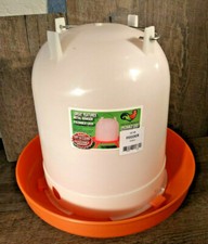 Tuff Stuff Hanging Chicken Feeder Folding Legs Holds 12lb Feed w/ 12" Feeder Pan