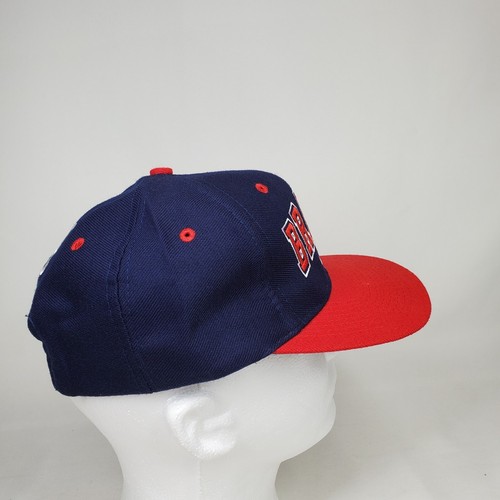 Vtg Atlanta Braves Hat "A" Logo Spellout Snapback Genuine Merchandise Flat Bill - Picture 6 of 12
