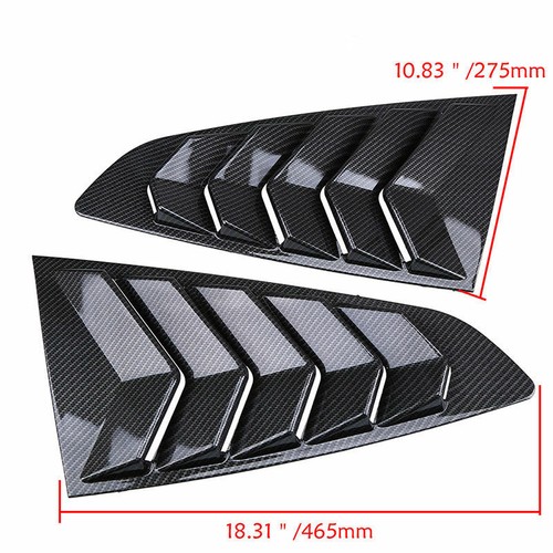 Para Ford Mustang 2015-2021 Cubierta de persiana lateral ventilación de fibra de carbono - Imagen 3 de 7