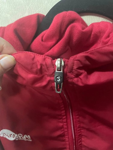 Samurai Sportswear Jacket Red Men's Hooded Half Zip Active Wear Size: Medium - Picture 5 of 11