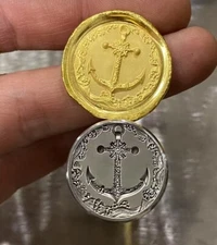 3D Navy Anchor Metal Stamp Tool for Jewelry Silver Gold Embossing Punch