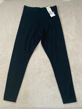 NWT Marks  Spencer Women Black Stretch Cotton Leggings US 8 UK 12 