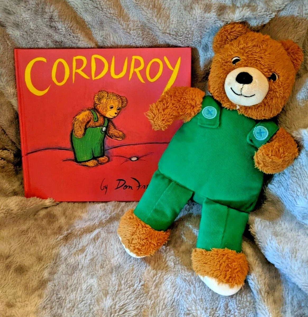 Kohl s Cares Corduroy plush teddy bear stuffed animal w book EUC