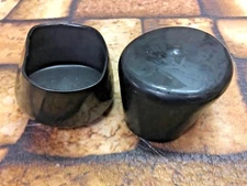 Flexible Vinyl Push-on Round Caps for 2" to 2-1/16" OD, 1" Inside Height, (2) 