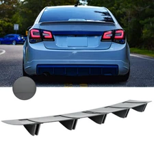 For Chevy Cruze 2010-2019 Carbon Rear Lip Diffuser 10 Shark Fin Splitter Spoiler