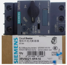 New In Box Siemens 3RV6021-4PA10 3RV60214PA10 30-36A Circuit Breaker