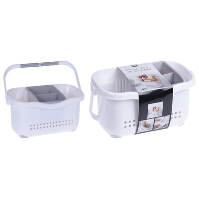 Küche Spüle Caddy Organizer Kunststoff Gestell Schwamm Besteck Halter Ordnung mit Griff