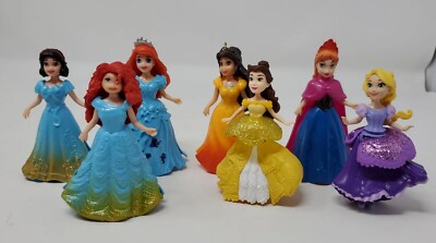 Disney Princess Magiclip Magic Clip Doll Lot Belle Ariel Merida