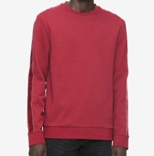  197 Calvin Klein Men Red Long-Sleeve Casual Sweater Crew-Neck Sweatshirt Size L