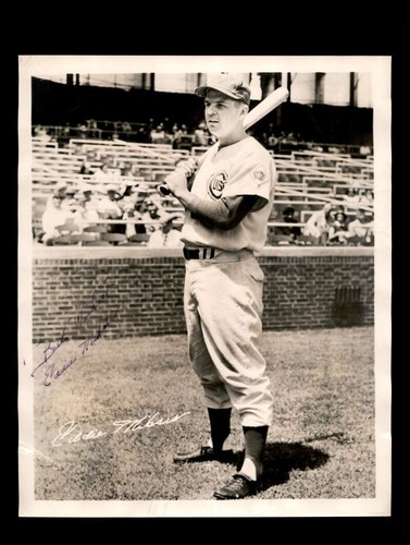 Eddie Miksis JSA Signed 1951 Vintage WBKB Lucky Fan 8x10 Photo Autograph Cubs
