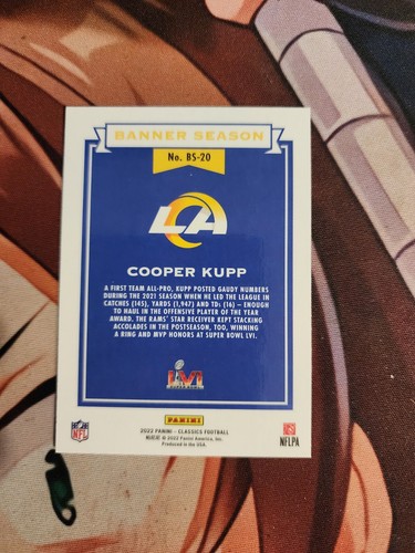 2022 Panini Classics Banner Saison Cooper Kupp #BS-20 Los Angeles Rams - Bild 2 von 2