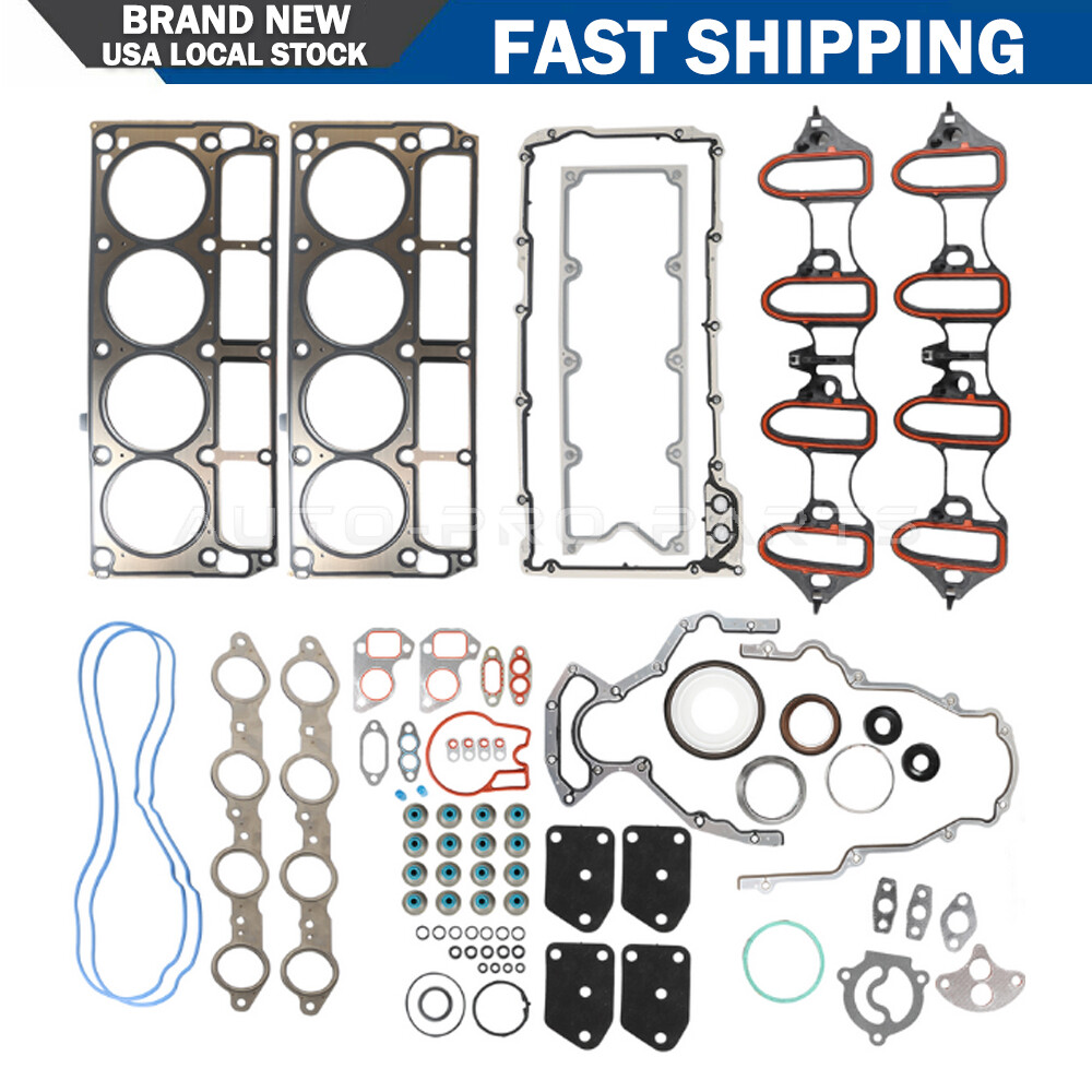 Full Cylinder Engine Gasket Set For Chevy Silverado, GMC Sierra 4.8L/5.3L V8 2002-2011 – HS26191PT-1 Replacement, Complete Kit