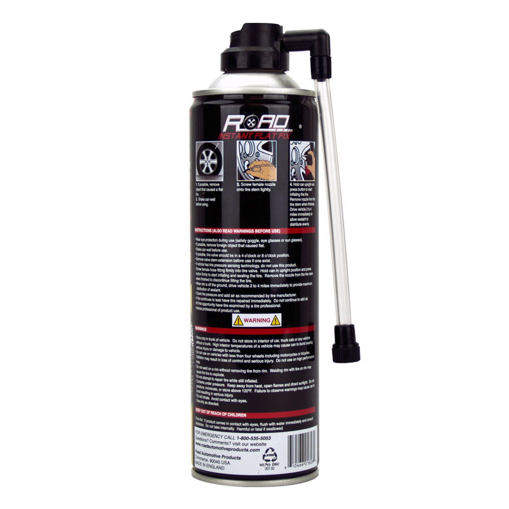 Road Instant Fixes Gonfiatore Per Pneumatici: 3 Bombolette 473g, Ripara E Gonfia In Pochi Secondi